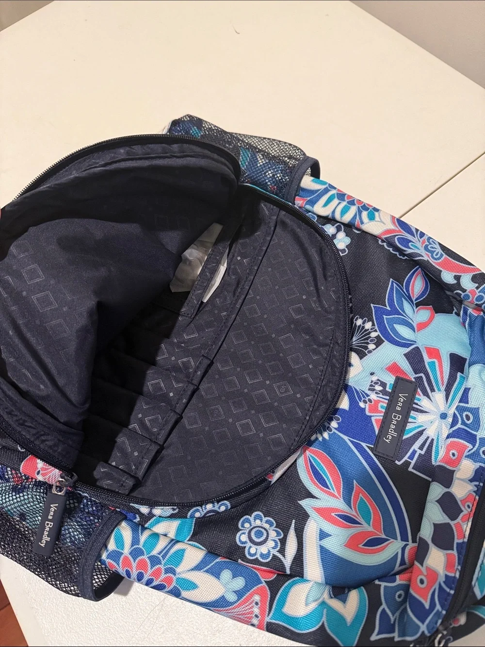 NWT Vera Bradley lighten up essential backpack, lotus flower swirl Travel School